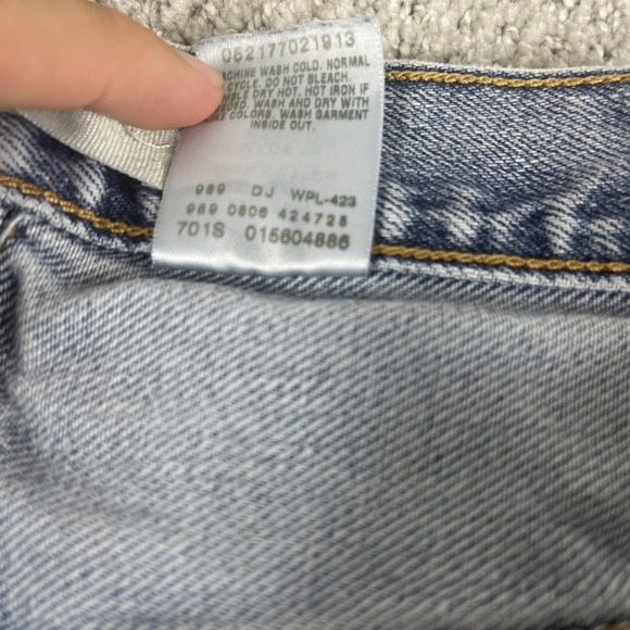 Vtg Levis 560‎ Jeans Mens 44x34 (42x33*) Distressed Blue Relaxed Loose Baggy Y2K - Picture 9 of 16